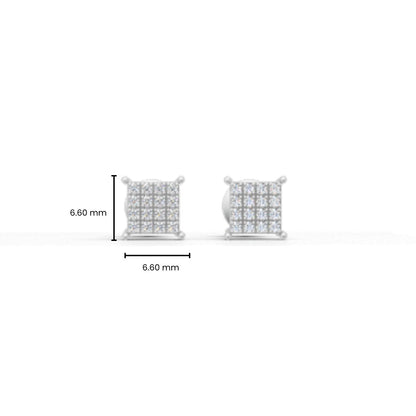 Avarta White Gold Unisex Lab-Grown Diamond Stud Earrings – Sustainable Luxury for All