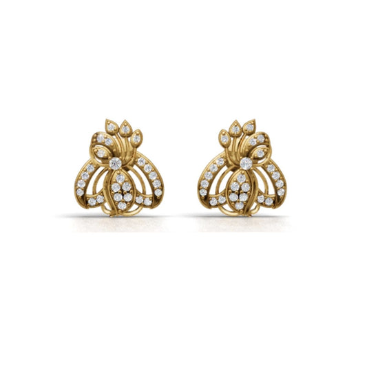 Shop Avarta Mystic Traditional Gold Earrings with Lab-Created Diamonds – Ethnic Glamour for Modern Women
