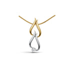 Avarta Jewellery Dual Tone Gold Lab Diamond Pendant