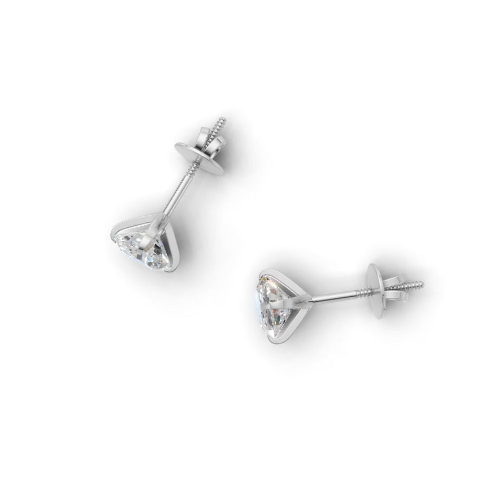 Avarta 1.50 Carat Each Solitaire Studs - Sterling Silver