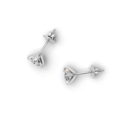 Avarta 1.50 Carat Each Solitaire Studs - Sterling Silver
