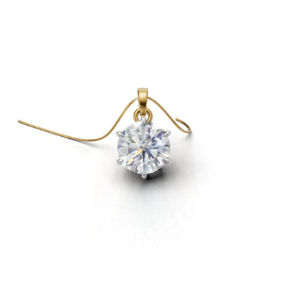 Avarta Jewellery Sterling Silver Solitaire Pendant For Girls & Women