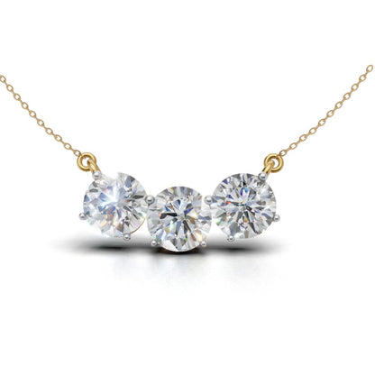Avarta Sterling Silver 3 Carat Solitaire Pendant With Chain For Girls &amp; Women