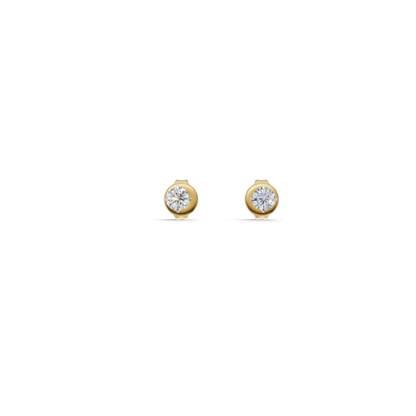 Sterling Silver 10 Cents each Solitaire Stud Earrings