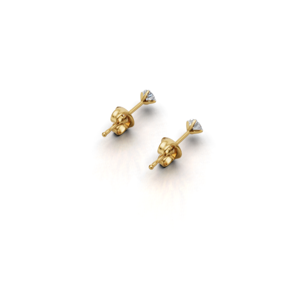 Sterling Silver 10 Cents each Solitaire Stud Earrings