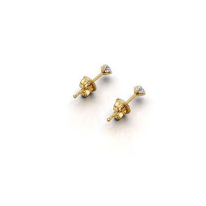 Sterling Silver 10 Cents each Solitaire Stud Earrings