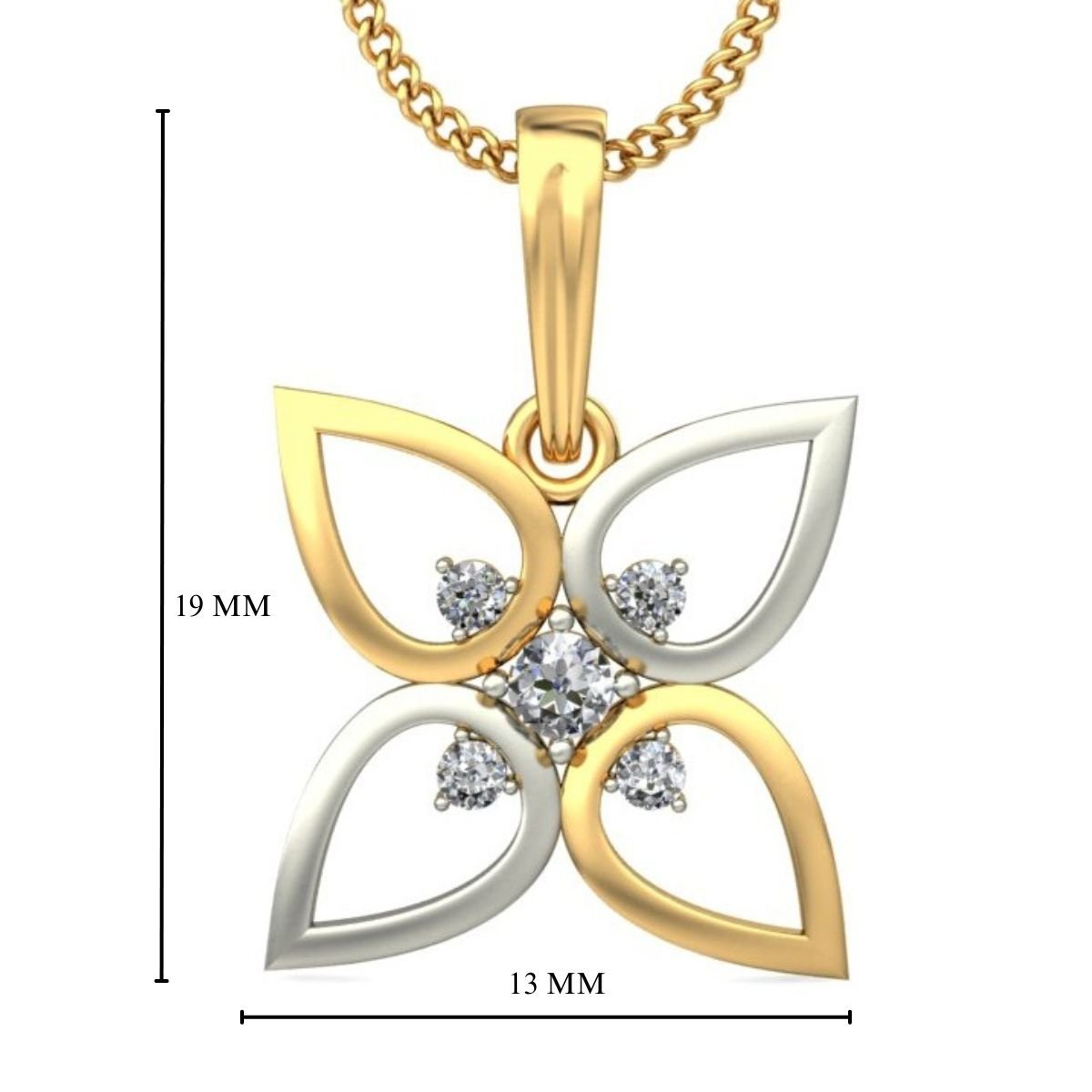 Avarta 18k Gold Diamond Flower Pendant