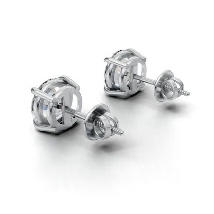 Avarta Sterling Silver 2 Carat Each Stud Earrings