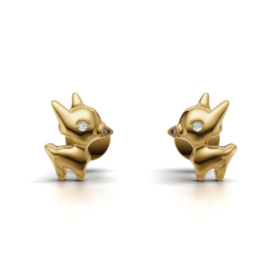 Cute Sheep Stud Earrings | Gold Plated 925 Silver Lamb Earrings | Kawaii Animal Jewelry Gift