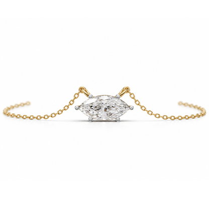 Avarta Petite Marquees-Cut Lab-Grown Diamond Pendant Necklace