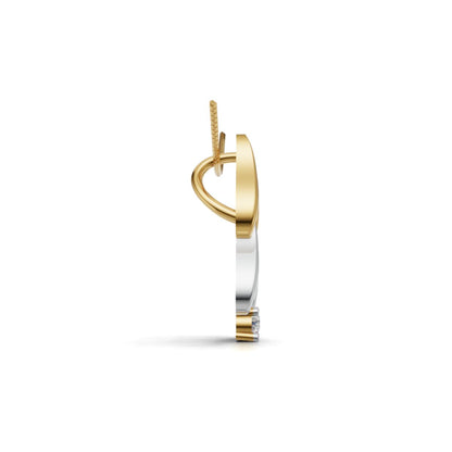 Avarta Jewellery Dual Tone Gold Lab Diamond Pendant