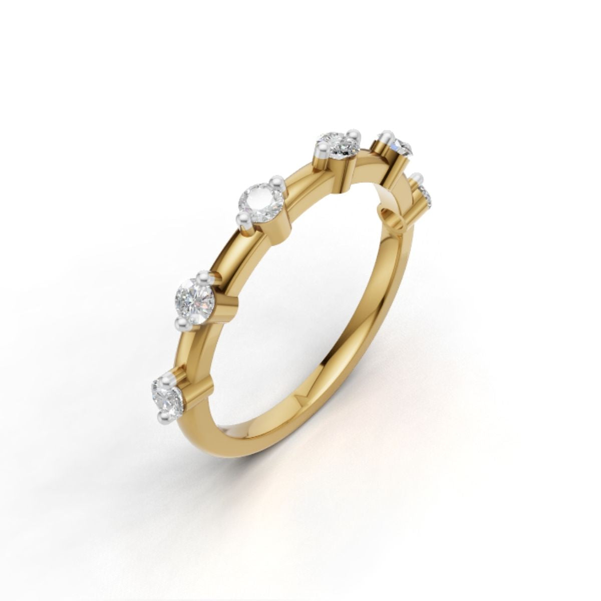 Avarta Trending Gold Minimalistic Eternity Band with Certified Lab Diamonds – Elegant & Timeless Design Main image