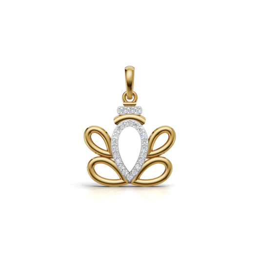 Avarta Gothic Gold Diamond Ganesh Pendant