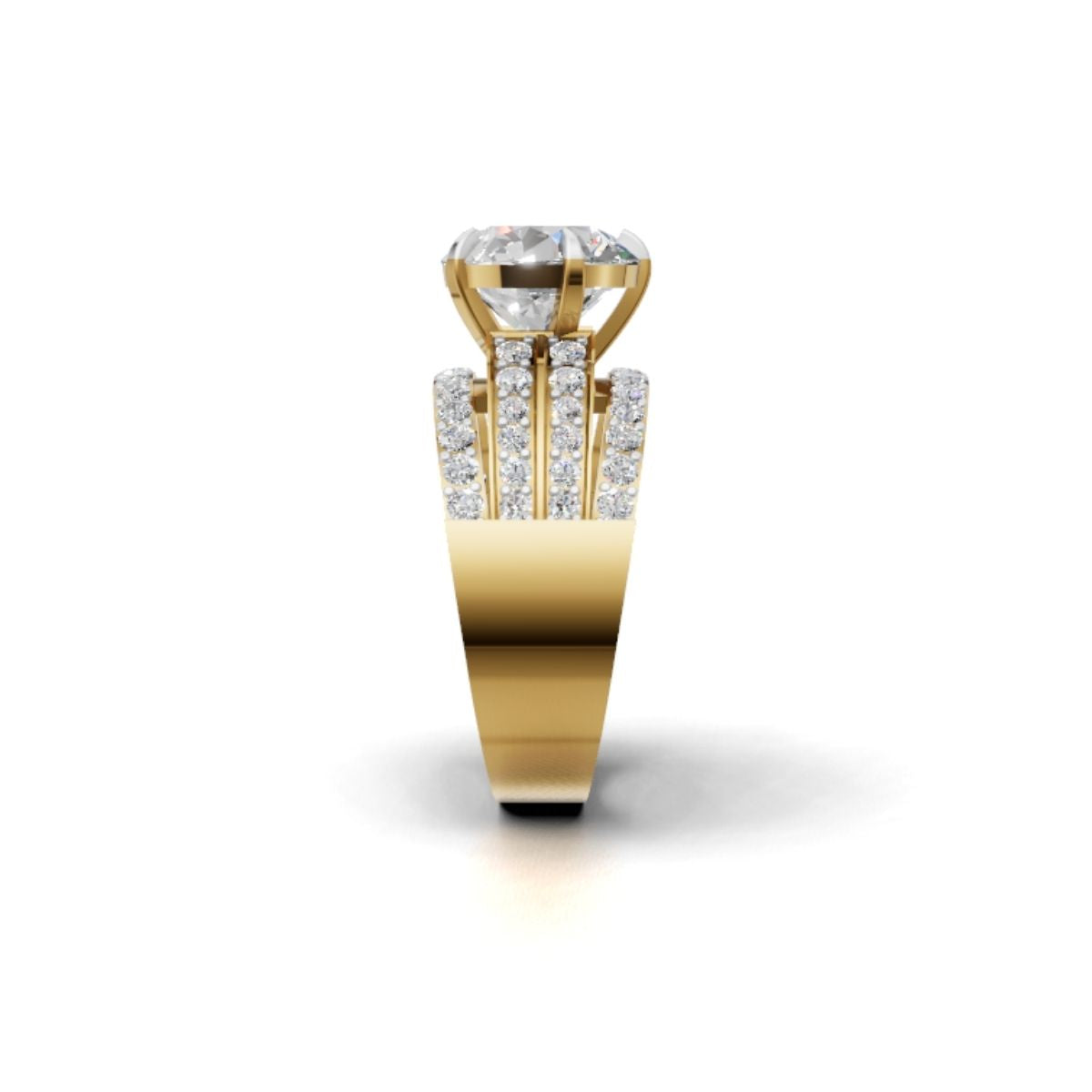 Avarta Jewellery Gold 3 Carat Solitaire Diamond Ring Secondary image