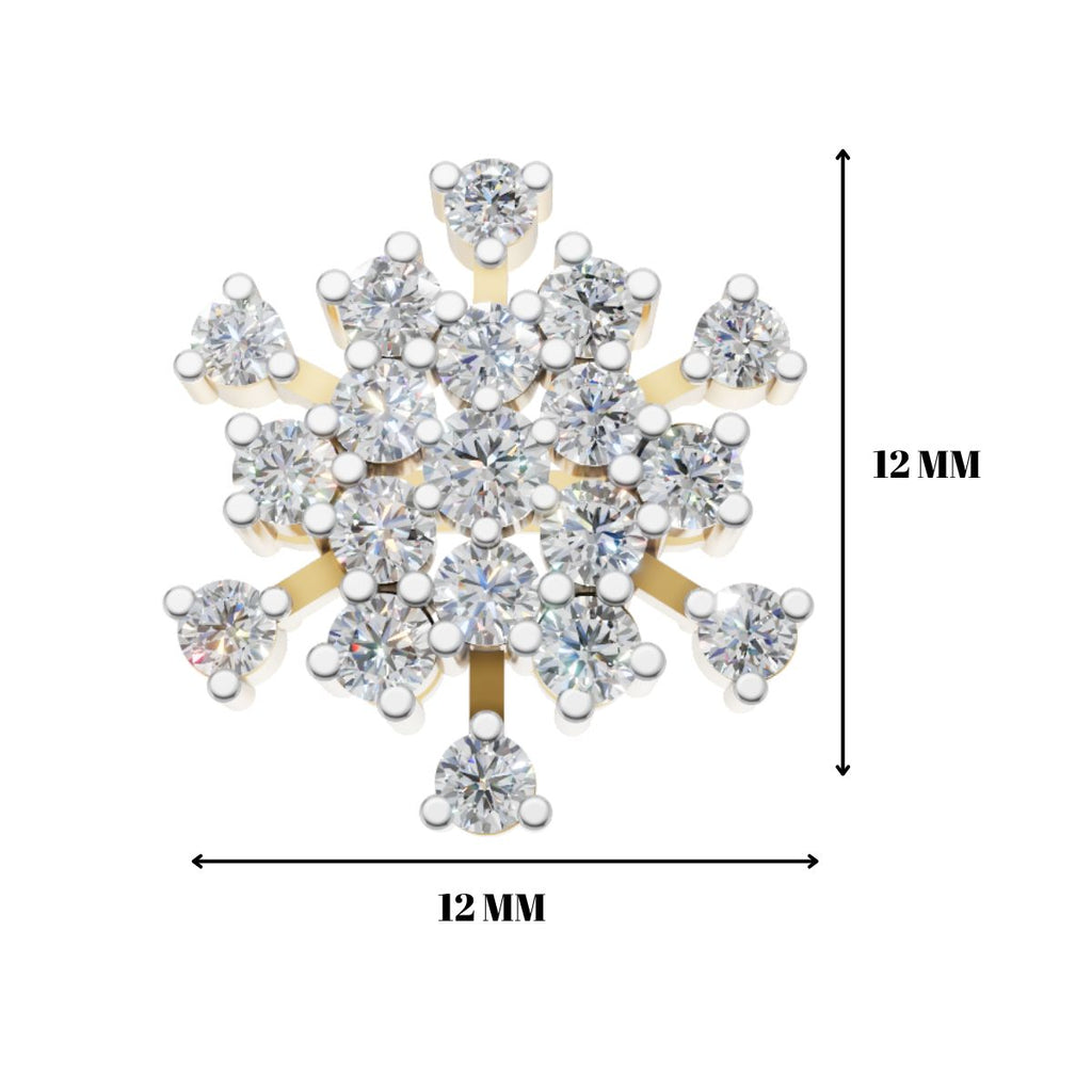 Avarta Gold Mystique Stud Earrings With Lab Diamonds