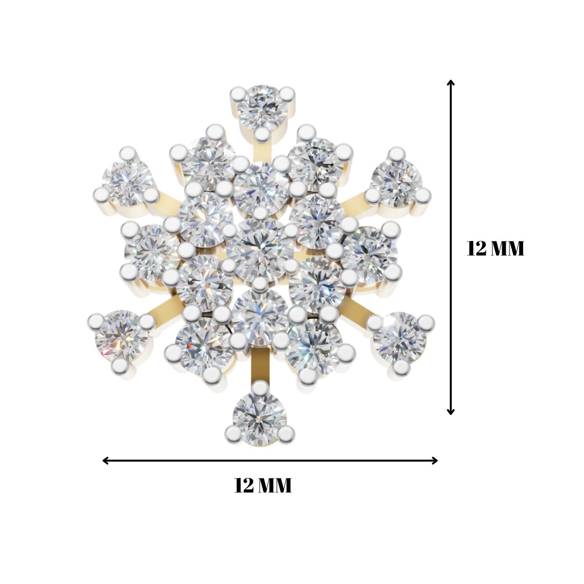 Avarta Gold Mystique Stud Earrings With Lab Diamonds