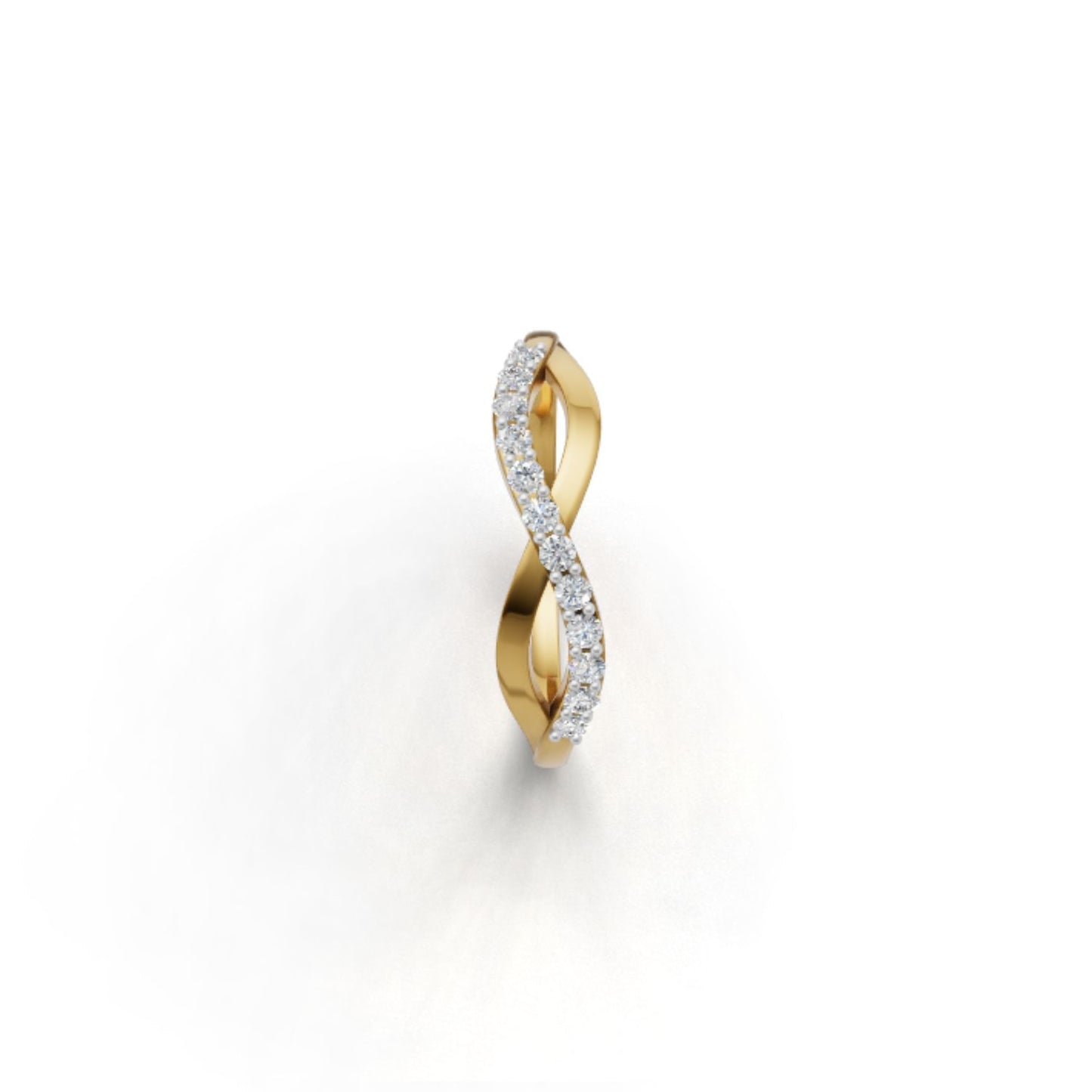 Avarta Wavy Gold Lab Diamond Ring