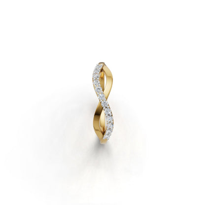 Avarta Wavy Gold Lab Diamond Ring