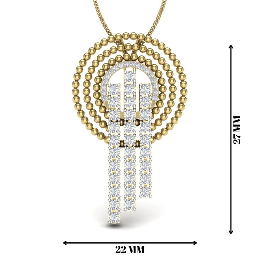 Avarta Jewellery Falling Lines Lab Grown Diamond Pendant