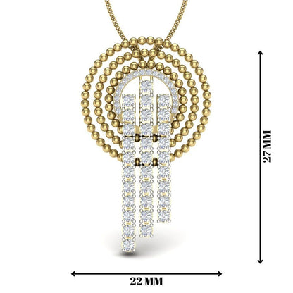 Avarta Jewellery Falling Lines Lab Grown Diamond Pendant