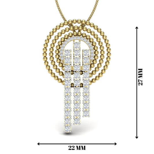 Avarta Jewellery Falling Lines Lab Grown Diamond Pendant