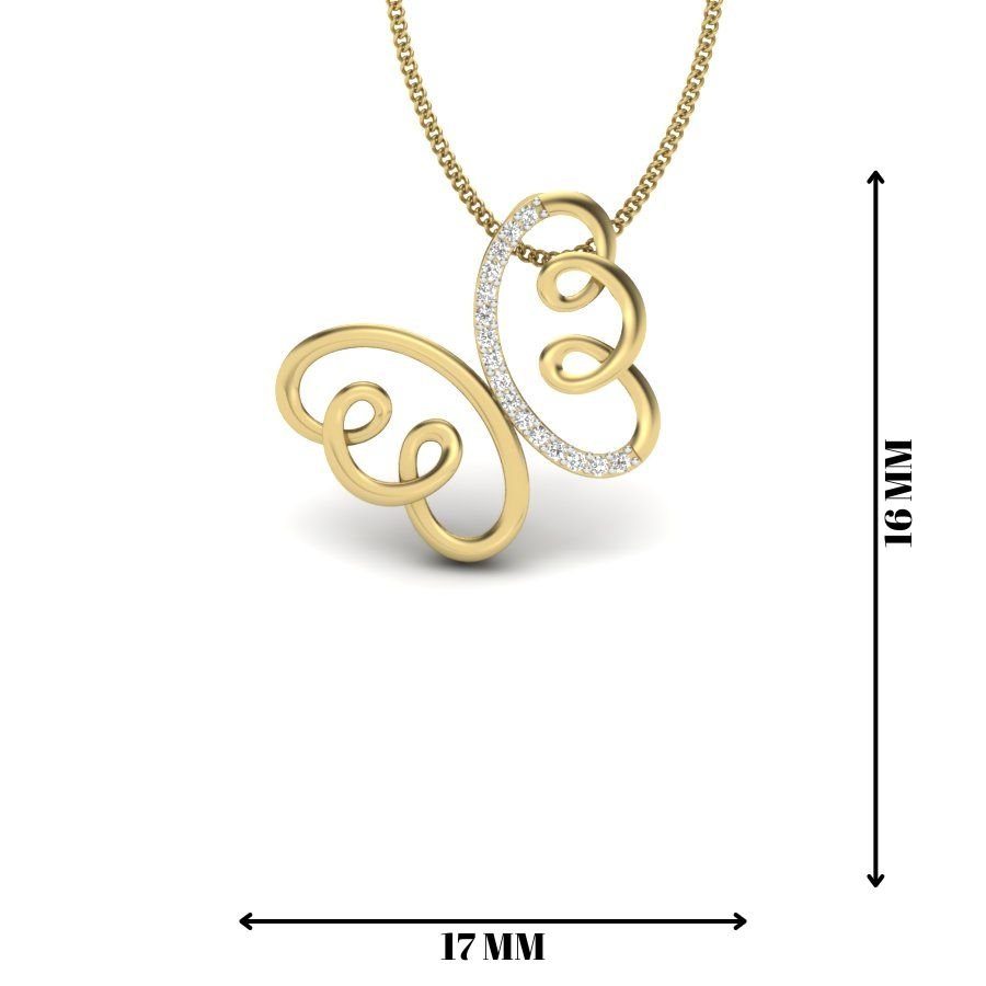 Avarta Jewellery Fantasy Butterfly Lab Grown Diamond Pendant