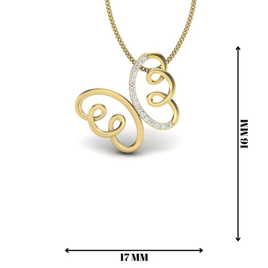 Avarta Jewellery Fantasy Butterfly Lab Grown Diamond Pendant
