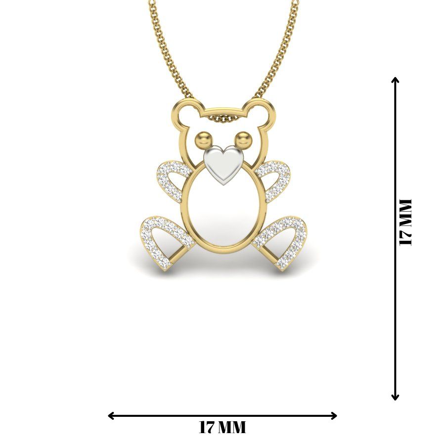 Avarta Jewellery Little Teddy Lab Grown Diamond Pendant Secondary image