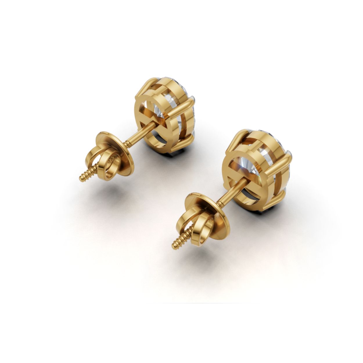 1.75 Carat Each Oval Lab Diamond Solitaires | 9K, 14K, 18K
