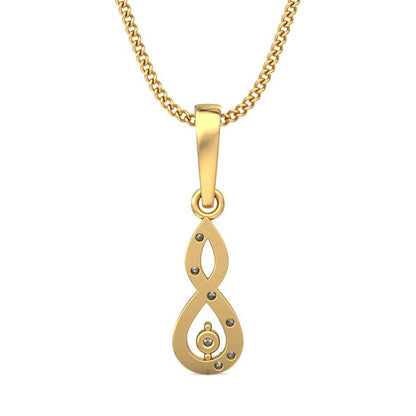 Avarta Jewellery Infinity Pendant With Lab Grown Diamond