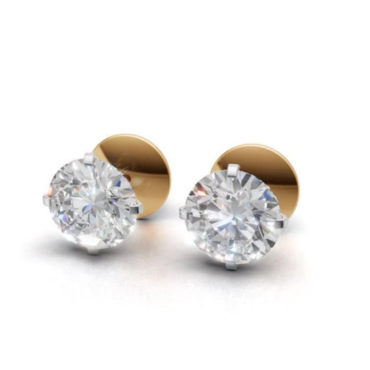 Trending 14K & 18K Gold 25 Cents Each Lab Grown Diamond Solitaire Stud Earring by Avarta Jewellery