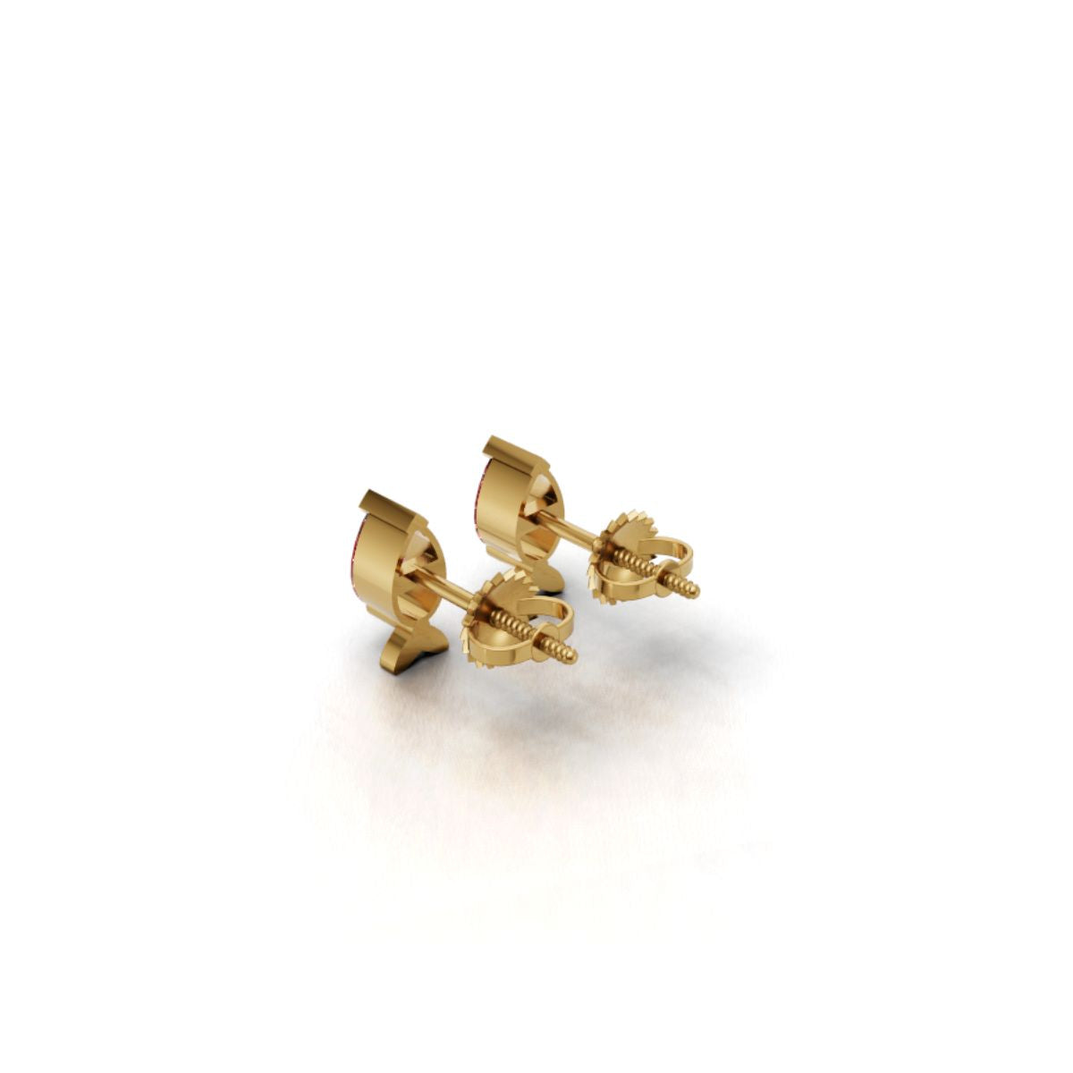 Avarta Gold Marine Ruby Earrings for Kids