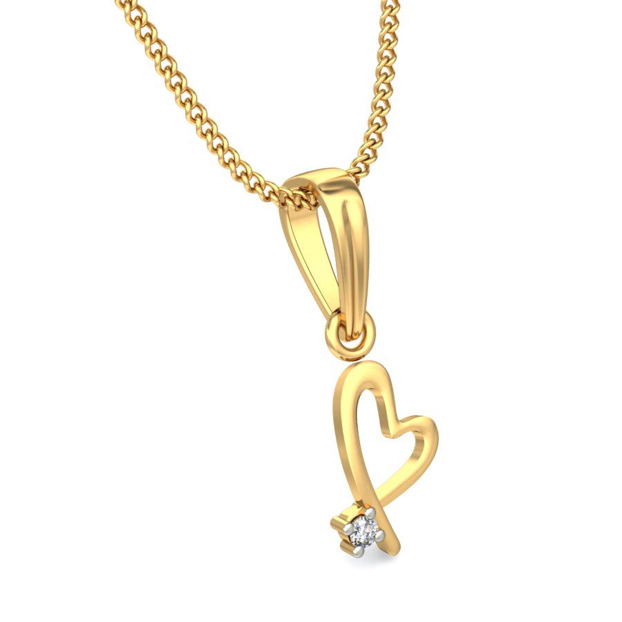 Avarta Jewellery Heart Pendant With Lab Grown Diamond