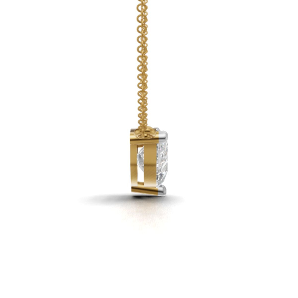 Avarta Jewellery Pear Cut 2 Carat Solitaire Pendant With chain and Lab Grown Diamond