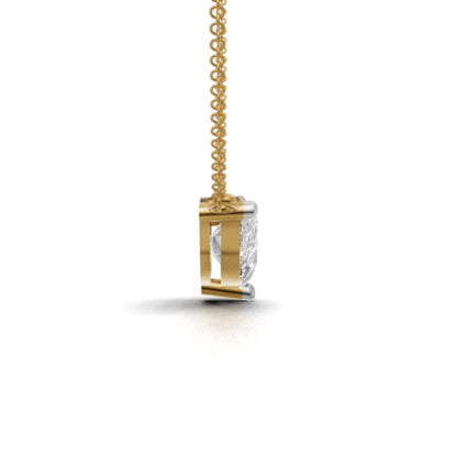 Avarta Jewellery Pear Cut 2 Carat Solitaire Pendant With chain and Lab Grown Diamond