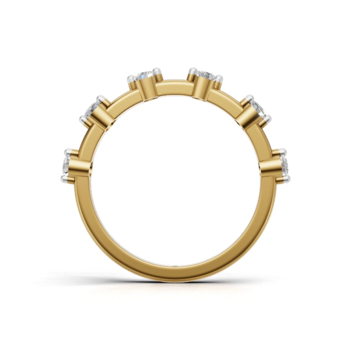Avarta Trending Gold Minimalistic Eternity Band with Certified Lab Diamonds – Elegant & Timeless Design