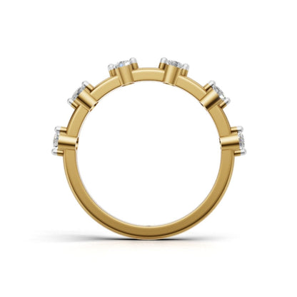 Avarta Trending Gold Minimalistic Eternity Band with Certified Lab Diamonds – Elegant & Timeless Design