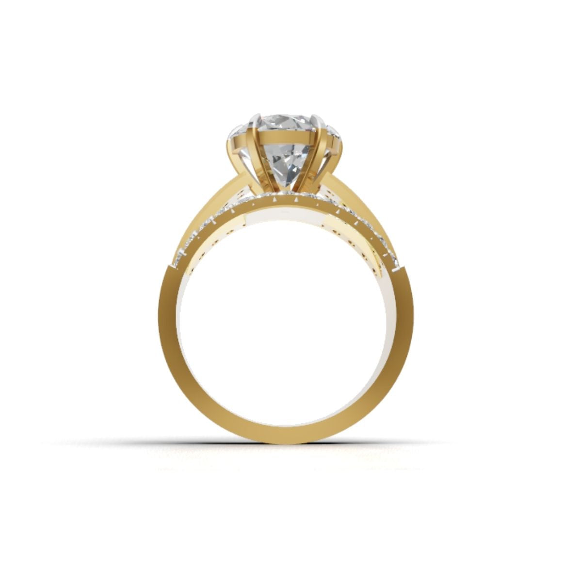 Avarta Jewellery Gold 3 Carat Solitaire Diamond Ring