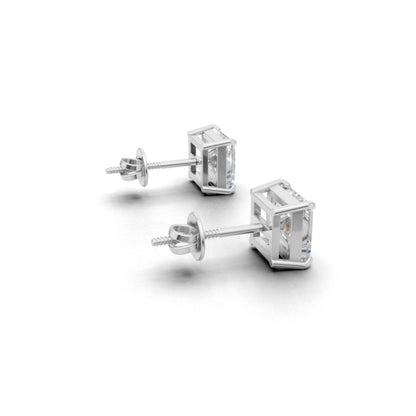 New Arrival Avarta Jewellery 925 Silver 2 Carat Princess Cut Unisex Solitaire Stud Earrings – Affordable High-End Jewelry