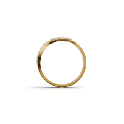Avarta Wavy Gold Lab Diamond Ring