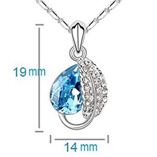 Elegant Timeless Blue Swarovski Stone Pendant – Unique Gemstone Statement Necklace for Women