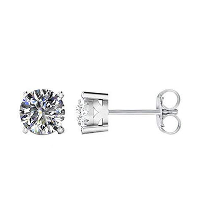 Avarta Jewellery Sterling Silver 80 Cents Each Solitaire Studs Earrings