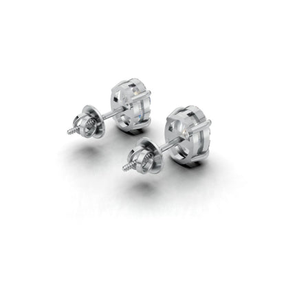 1.75 Carat Each Oval Lab Diamond Solitaires | 9K, 14K, 18K