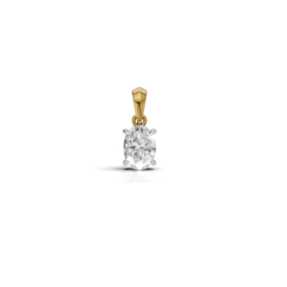 1.75 Carat Oval Lab Diamond Solitaire Pendant | 9K, 14K, 18K