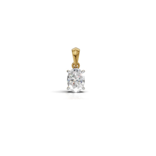 1.75 Carat Oval Lab Diamond Solitaire Pendant | 9K, 14K, 18K