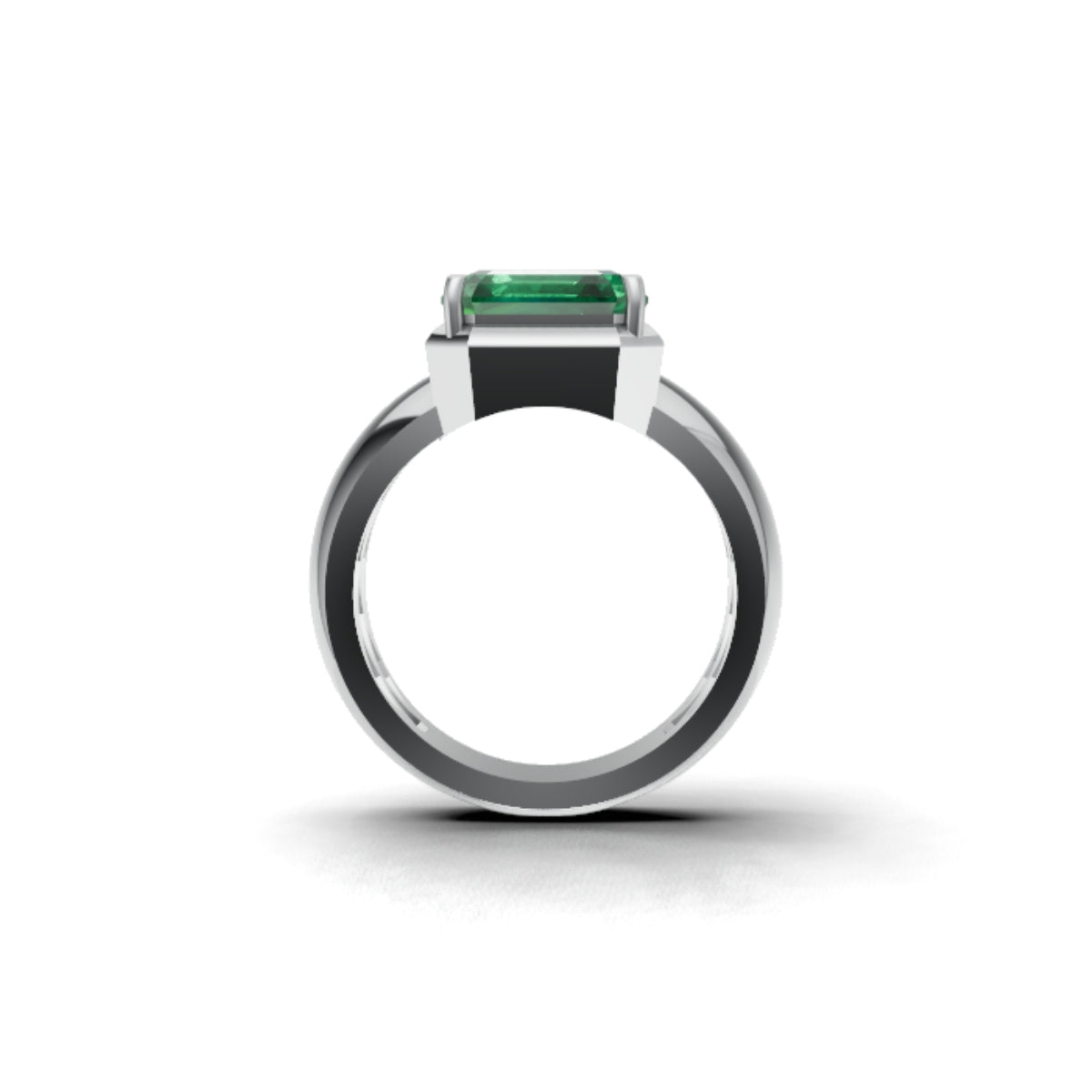 7 Carat Lab Grown Emerald Gold Ring in 14K / 18K Statement Luxury Emerald Cocktail Ring