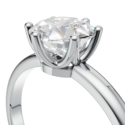 Avarta Jewellery 80 Cents Crown Solitaire Platinum Ring