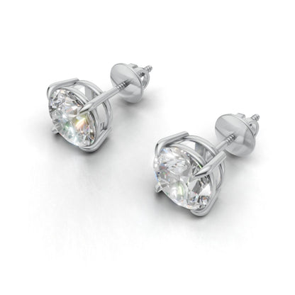 Avarta Sterling Silver 2 Carat Each Stud Earrings