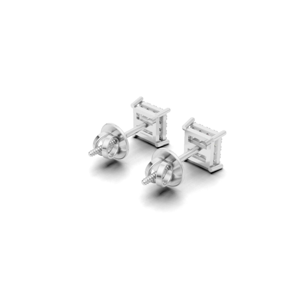 Avarta White Gold Unisex Lab-Grown Diamond Stud Earrings – Sustainable Luxury for All
