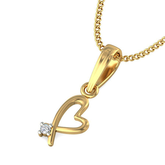 Avarta Jewellery Heart Pendant With Lab Grown Diamond